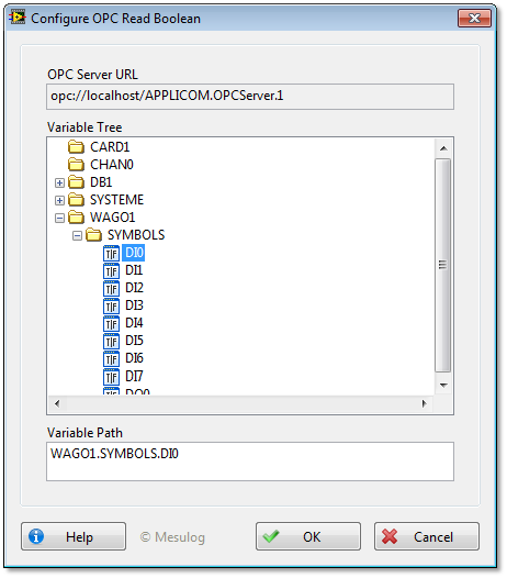 Mesulog - OPC DA Connect