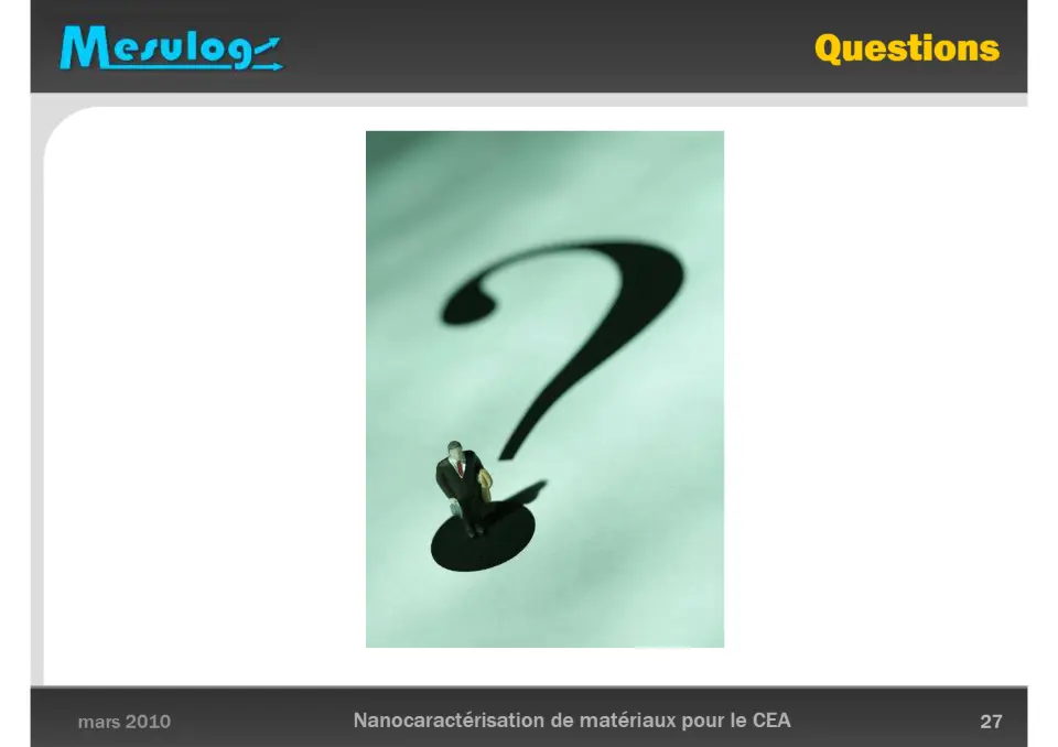 Questions – diapositive 27