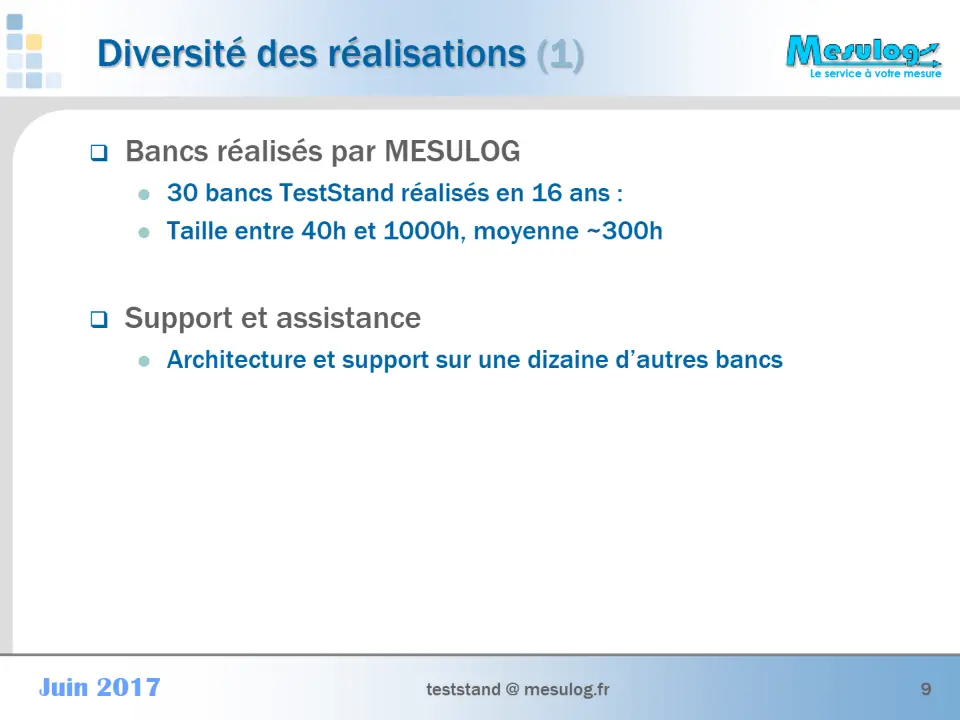 Diversité des réalisations (1) – diapositive 9