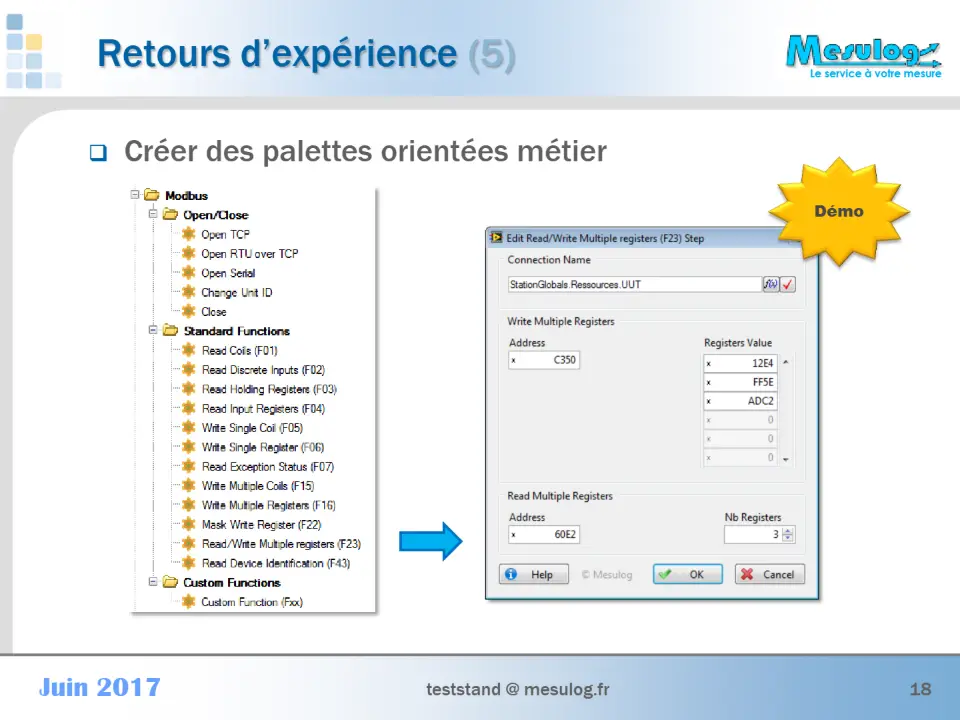  Créer des palettes orientées métier – diapositive 18