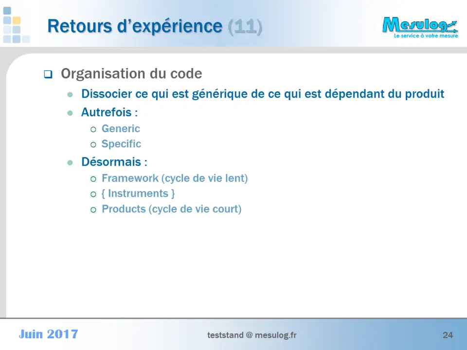  Organisation du code – diapositive 24