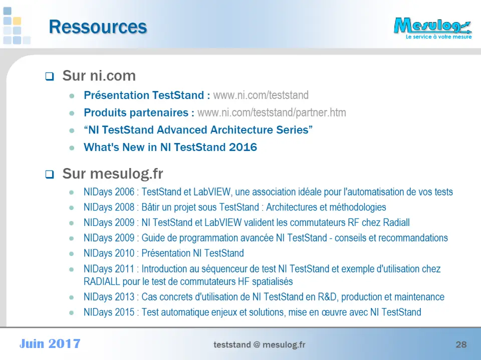 Ressources – diapositive 28