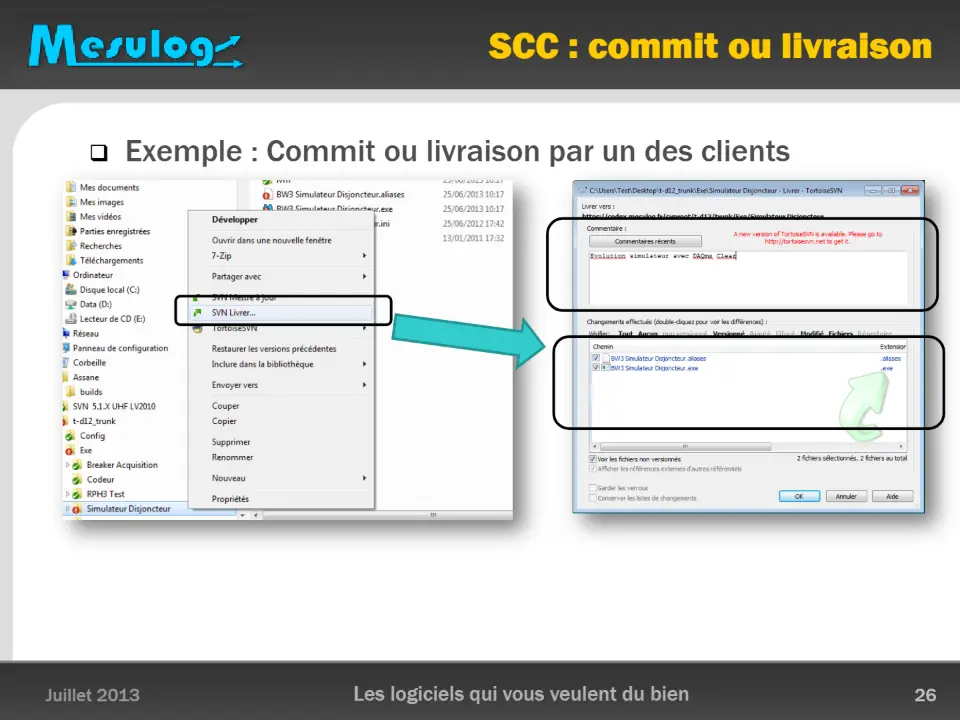 SCC : commit ou livraison – diapositive 26