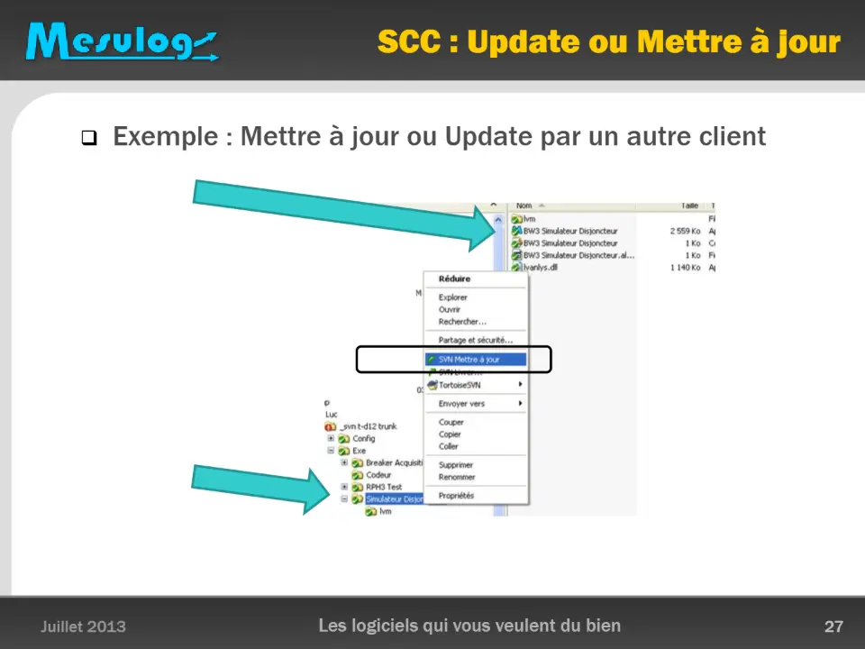 SCC : Update ou Mettre à jour – diapositive 27