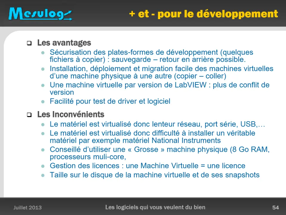 + et - pour le développement – diapositive 54