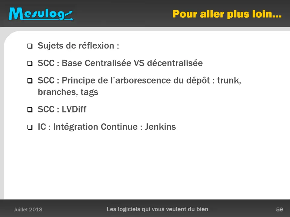 Pour aller plus loin… – diapositive 59