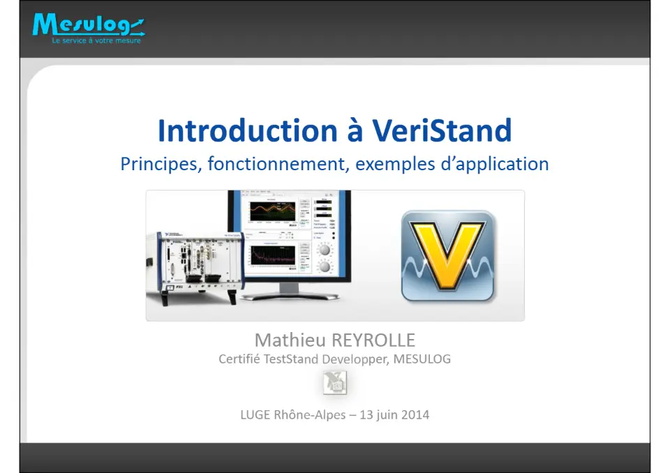 Introduction à VeriStand – diapositive 1