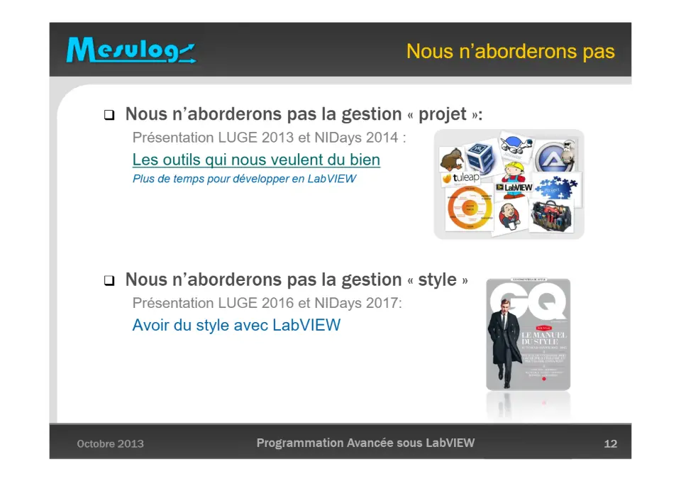 Nous n’aborderons pas – diapositive 12