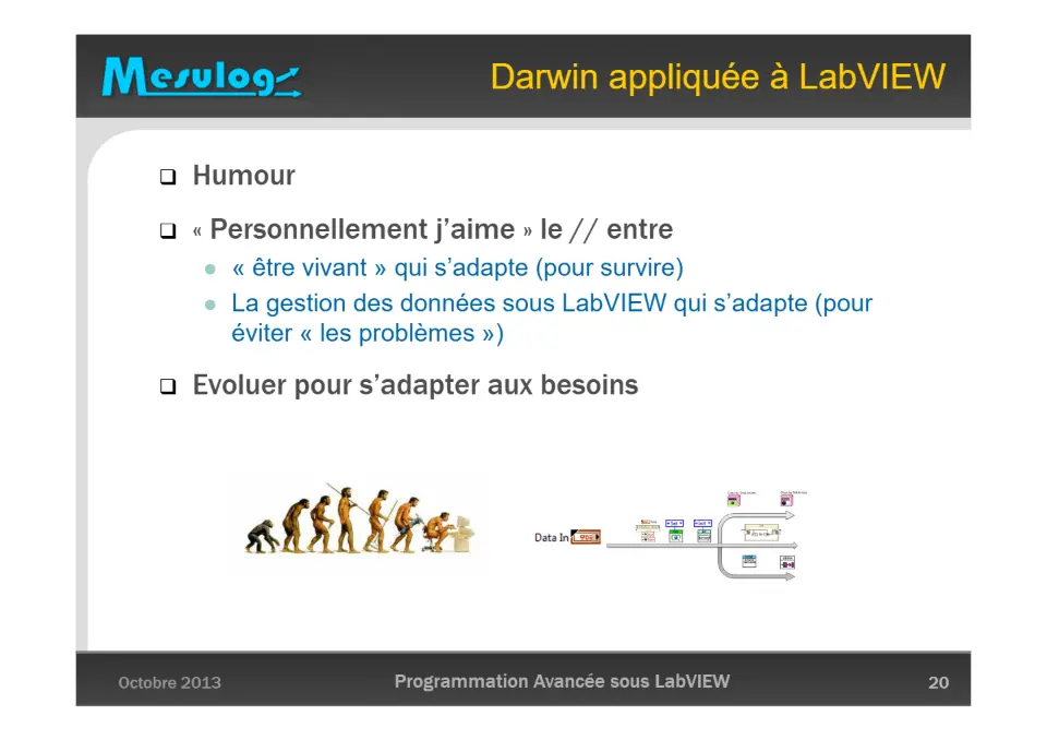 Darwin appliqué à LabVIEW : l’évolution de la gestion des données – diapositive 20