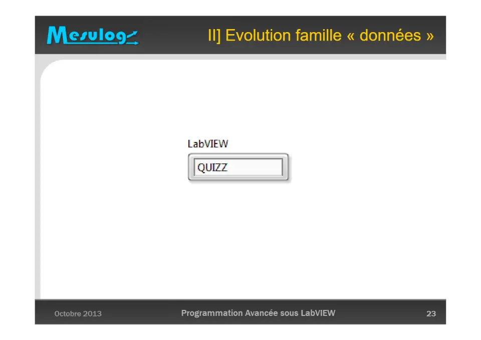Darwin appliqué à LabVIEW : l’évolution de la gestion des données – diapositive 23