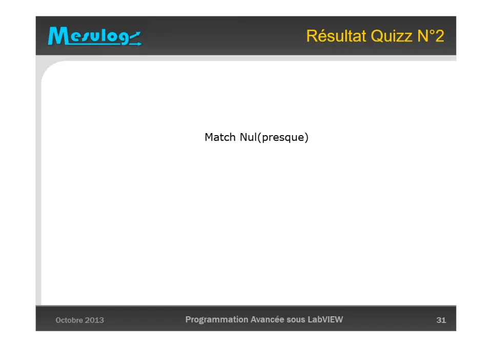 Résultat Quizz N°2 – diapositive 31