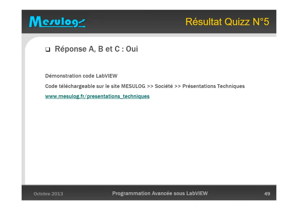 Résultat Quizz N°5 – diapositive 49