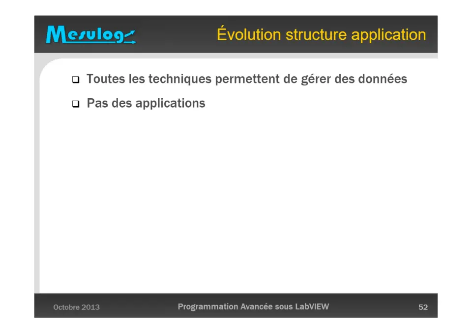 Darwin appliqué à LabVIEW : l’évolution de la gestion des données – diapositive 52