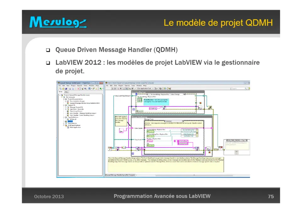 Le modèle de projet QDMH – diapositive 75