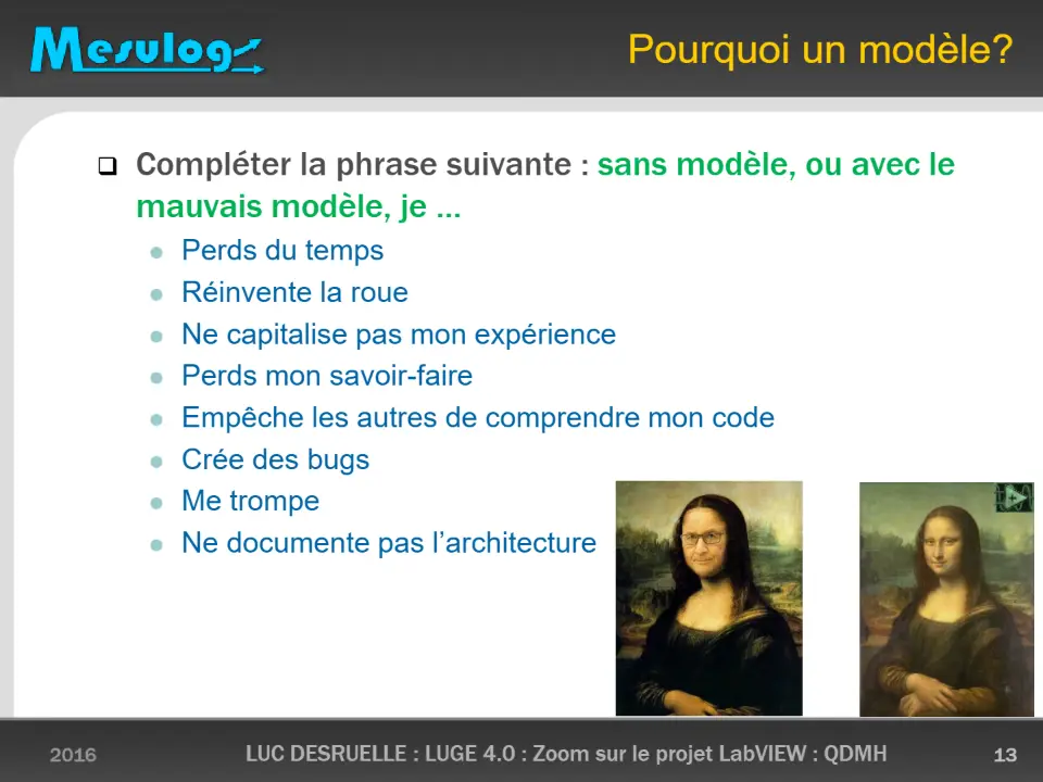 Pourquoi un modèle? – diapositive 13