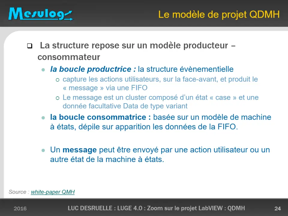 Le modèle de projet QDMH – diapositive 24
