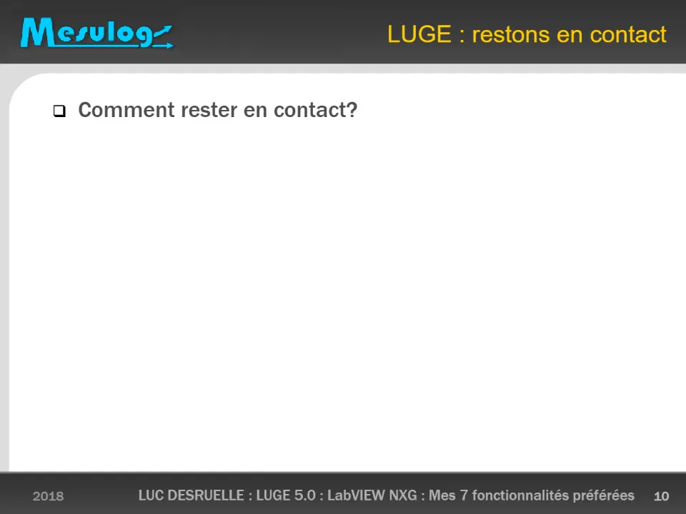 LUGE : restons en contact – diapositive 10