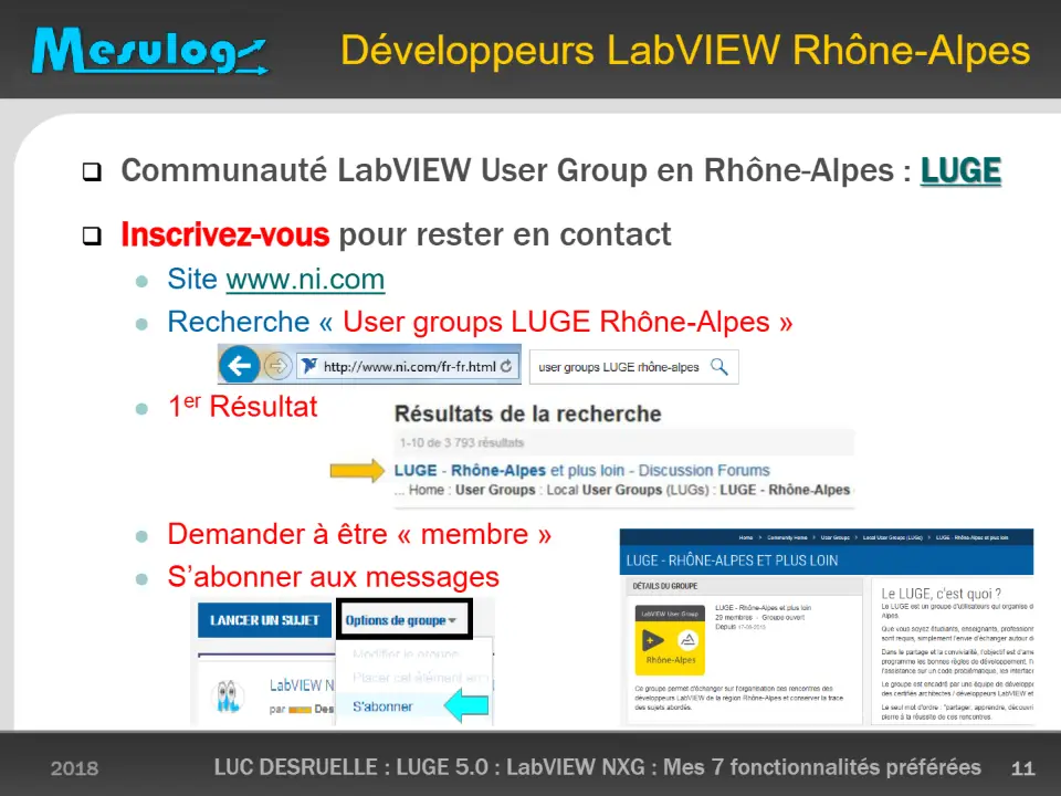 Développeurs LabVIEW Rhône-Alpes – diapositive 11