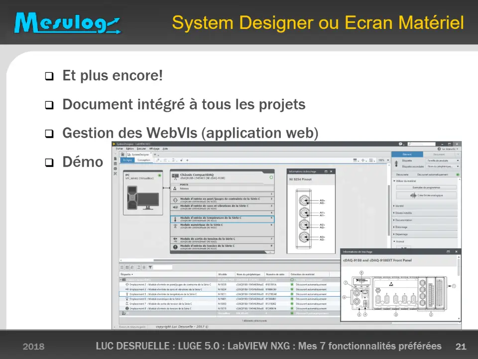 System Designer ou Ecran Matériel – diapositive 21