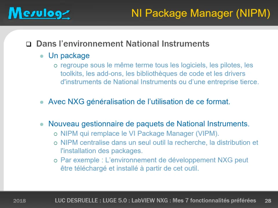 NI Package Manager (NIPM) – diapositive 28