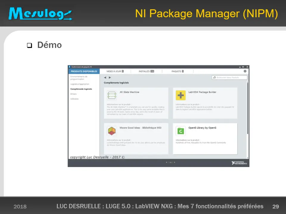 NI Package Manager (NIPM) – diapositive 29