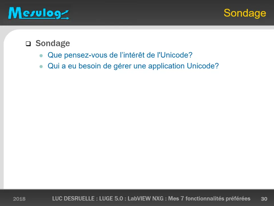 Sondage – diapositive 30
