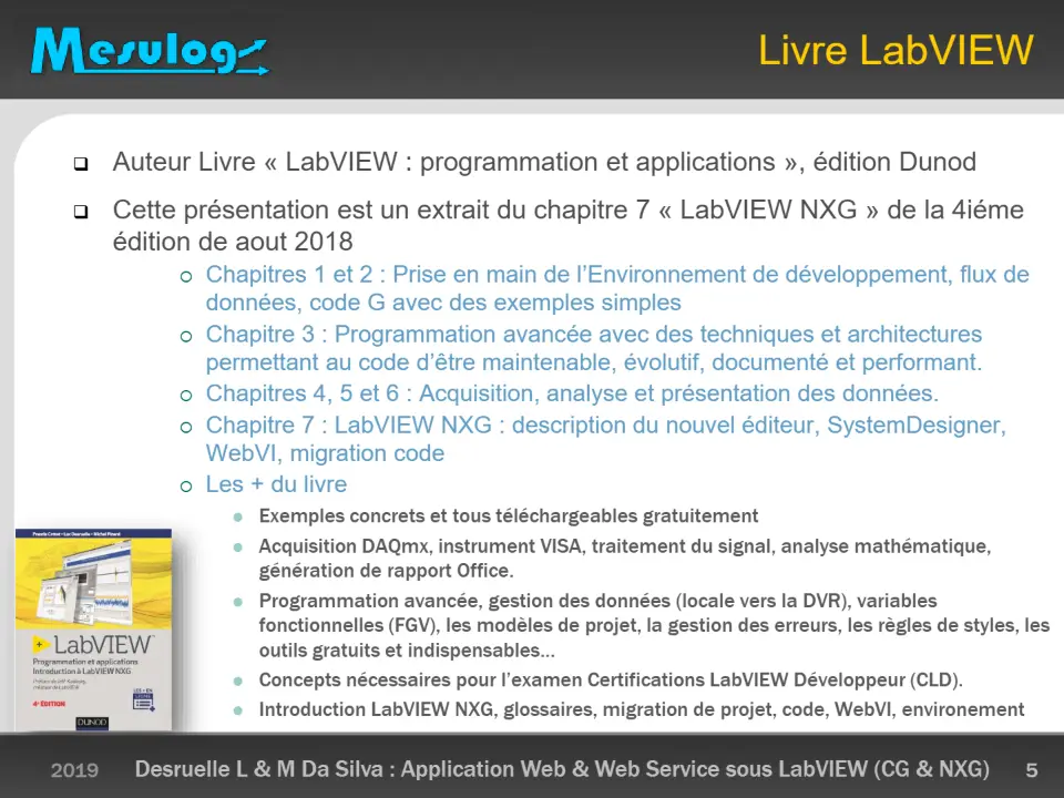 Livre LabVIEW – diapositive 5