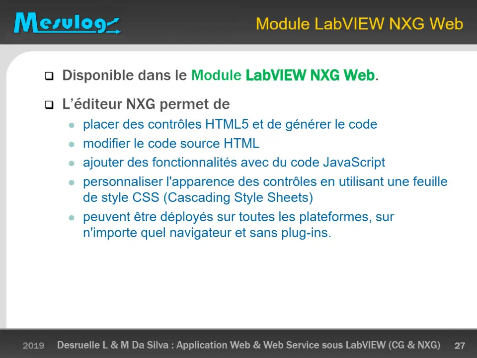 Module LabVIEW NXG Web – diapositive 27
