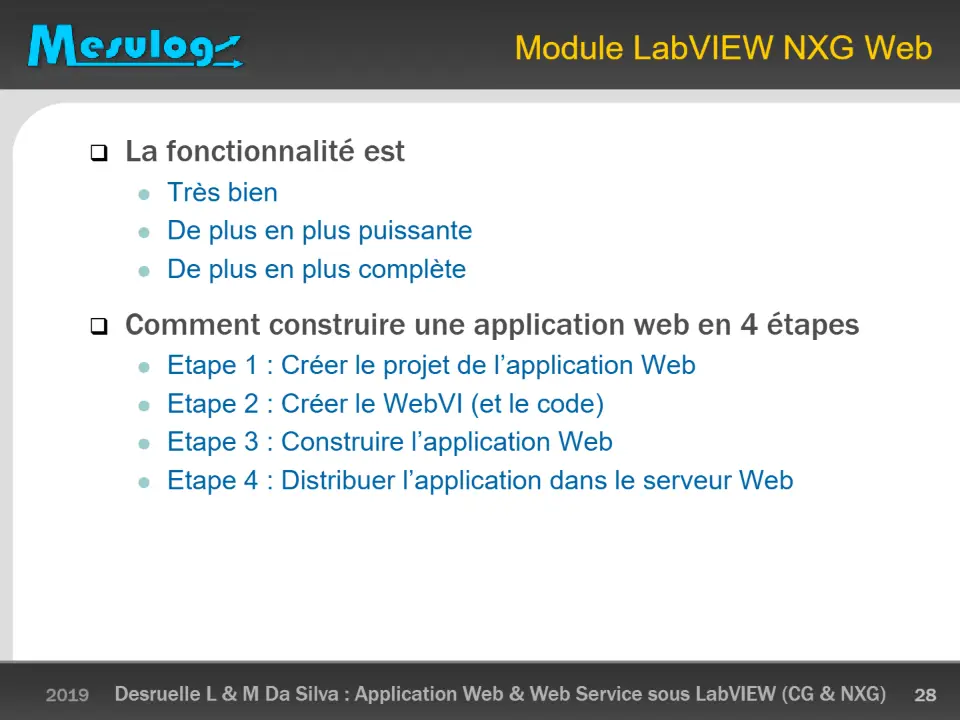 Module LabVIEW NXG Web – diapositive 28