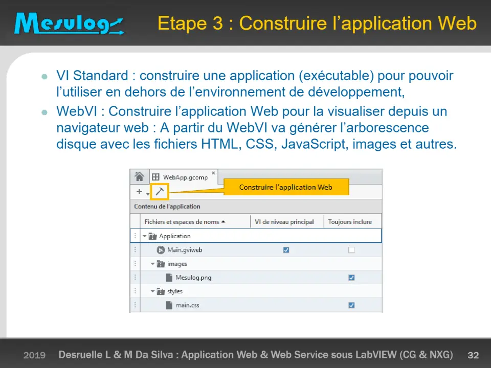 Etape 3 : Construire l’application Web – diapositive 32