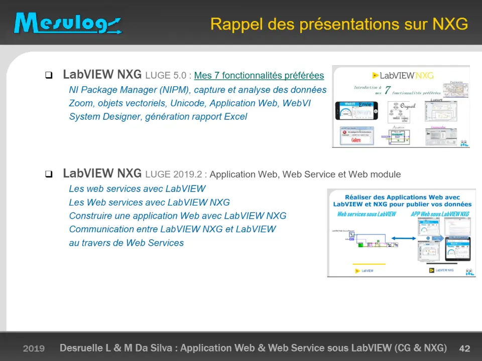 Rappel des présentations sur NXG – diapositive 42