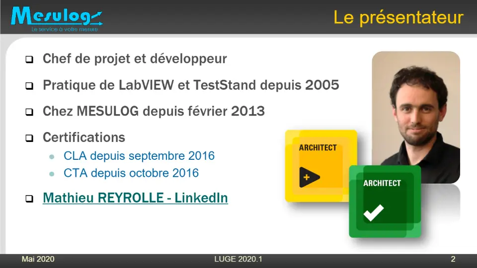 Le présentateur – diapositive 2