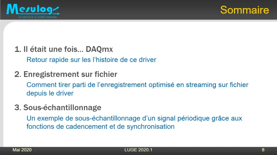 Sommaire – diapositive 8