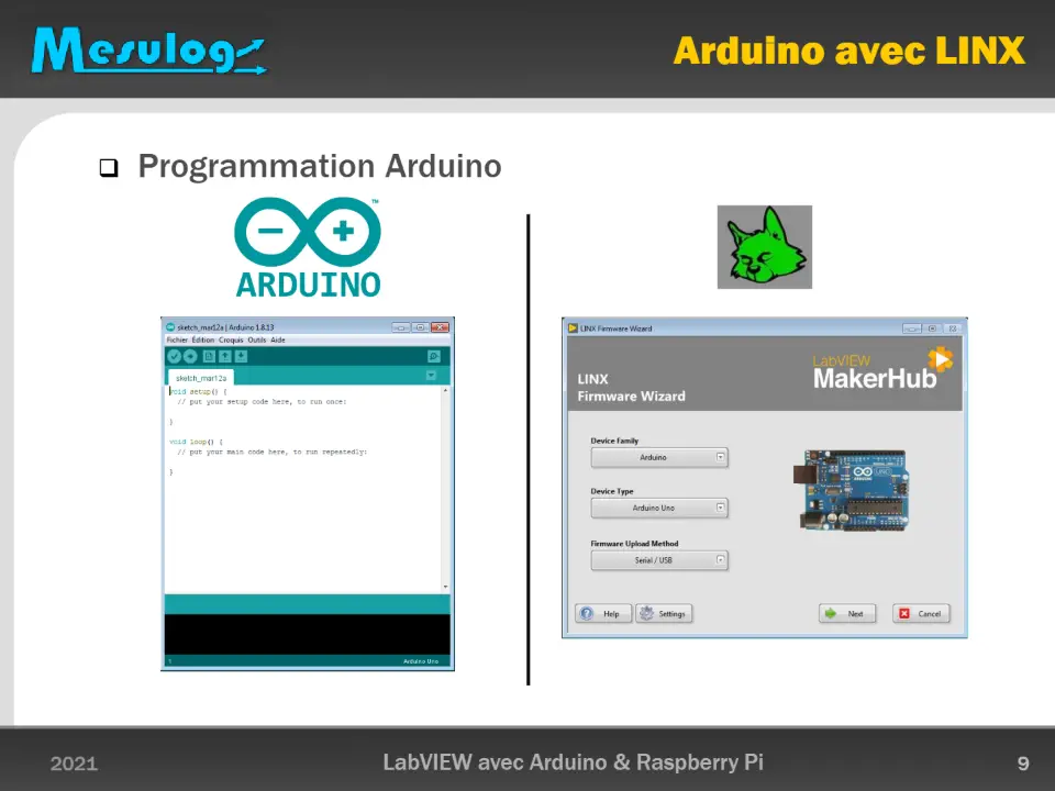Arduino avec LINX – diapositive 9