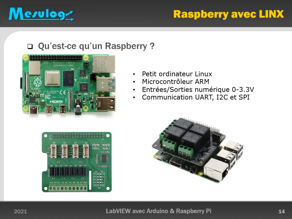 ❑ Qu’est-ce qu’un Raspberry ? – diapositive 14
