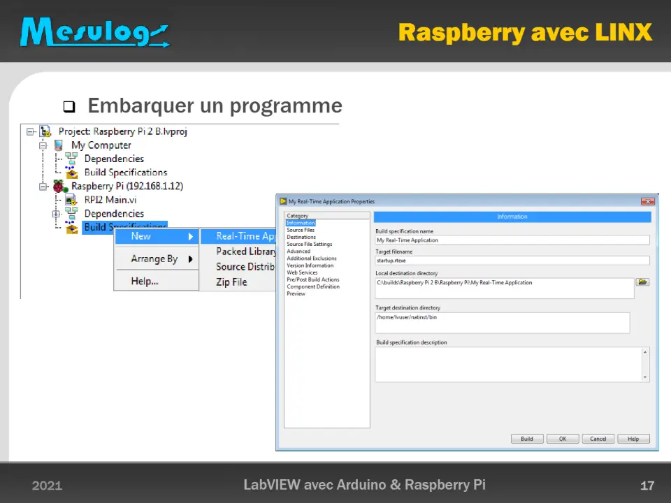 ❑ Embarquer un programme – diapositive 17