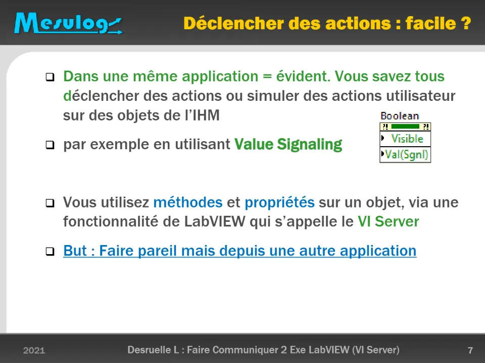 Déclencher des actions : facile ? – diapositive 7