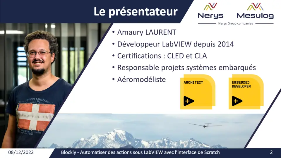 Le présentateur – diapositive 2