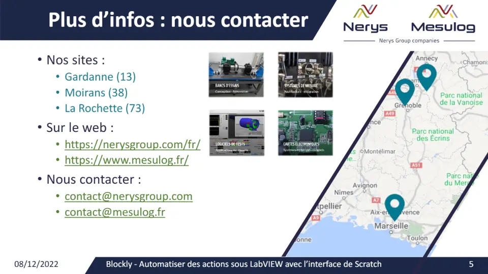 Plus d’infos : nous contacter – diapositive 5