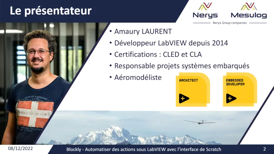 Le présentateur – diapositive 2