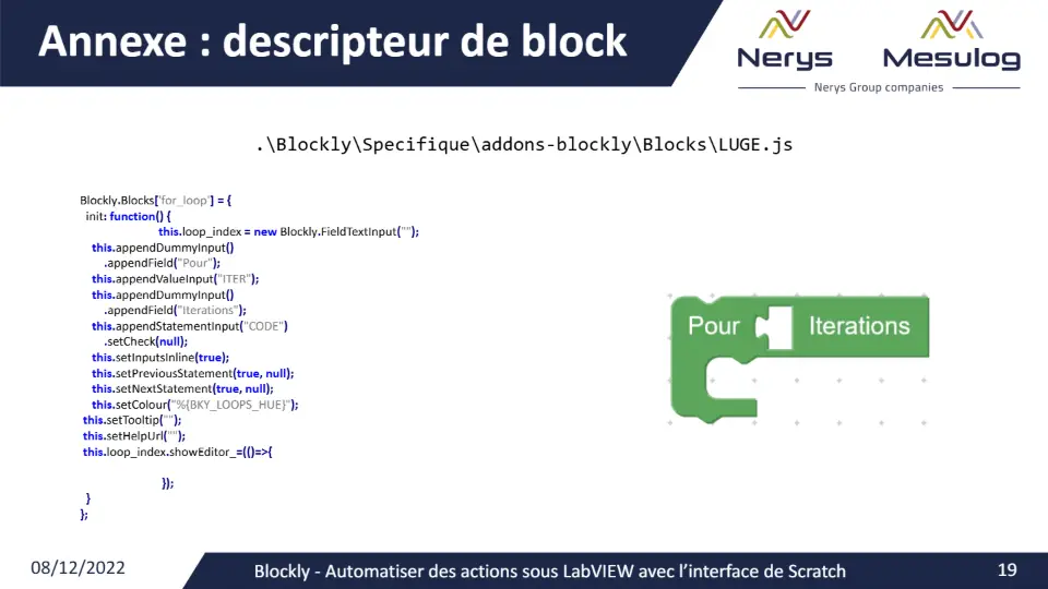 Annexe : descripteur de block – diapositive 18