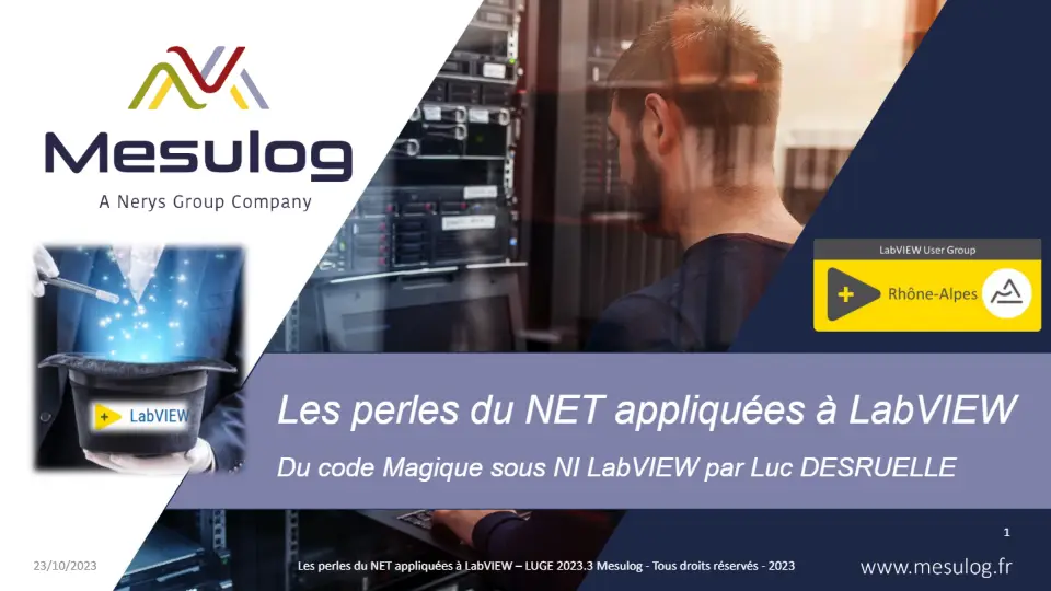 Les perles du NET appliquées à LabVIEW – diapositive 1