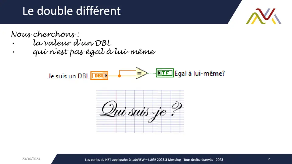 Le double différent – diapositive 7