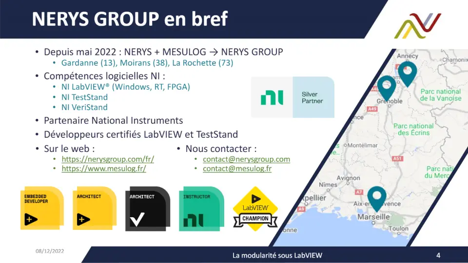 NERYS GROUP en bref – diapositive 4