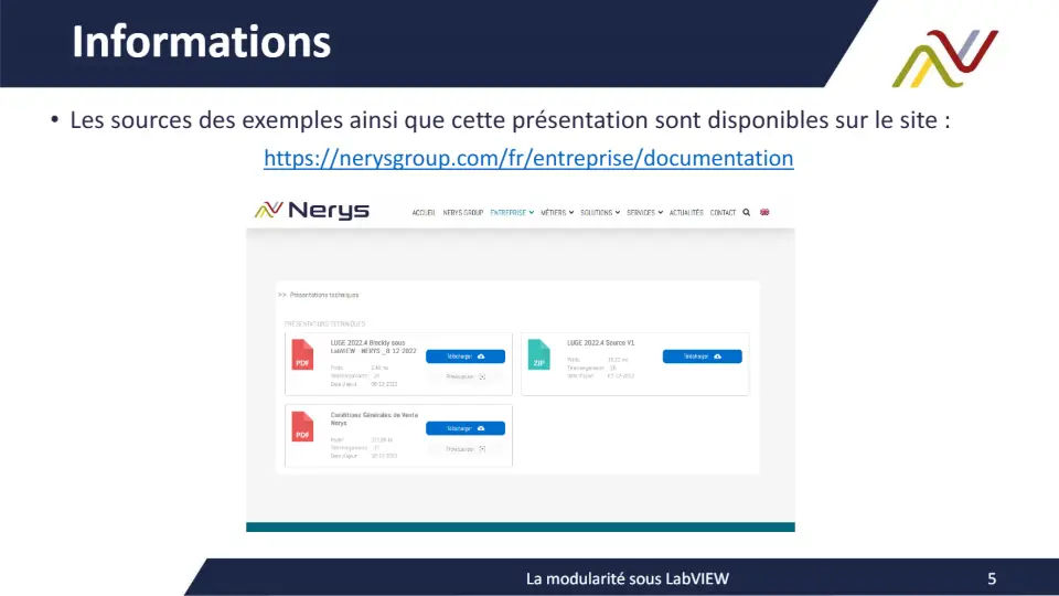 Informations – diapositive 5