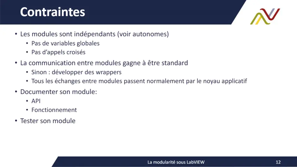 Contraintes – diapositive 12