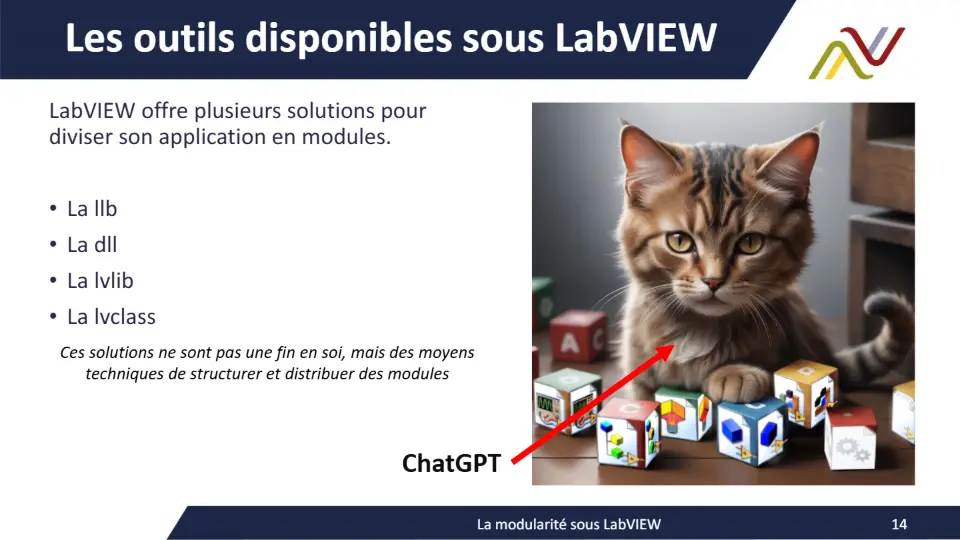 Les outils disponibles sous LabVIEW – diapositive 14