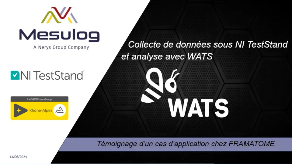 Collecte de données sous NI TestStand – diapositive 1