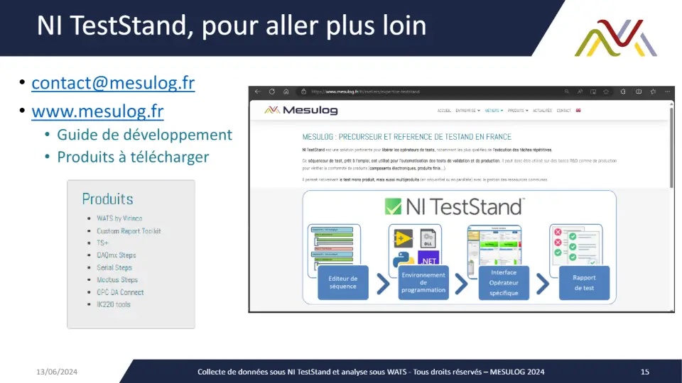 NI TestStand, pour aller plus loin – diapositive 15