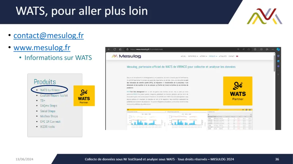 WATS, pour aller plus loin – diapositive 36